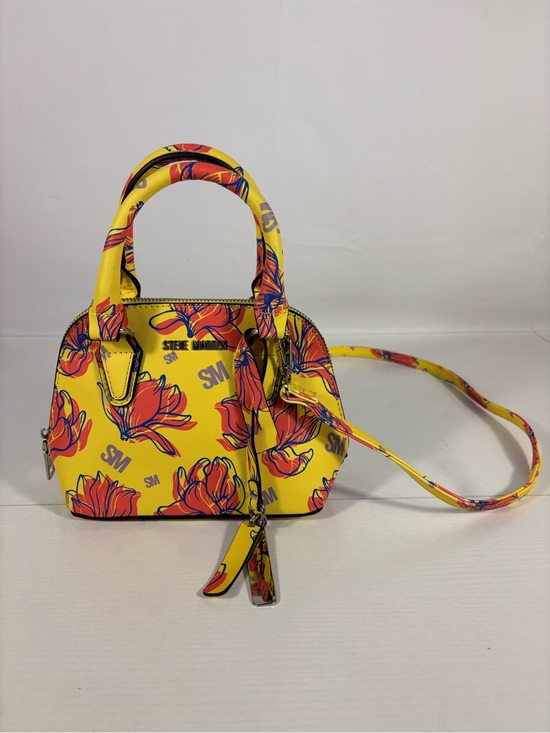 Steve Madden Handbags - Steve Madden Yellow Floral Statement Mini Satchel Crossbody Bag